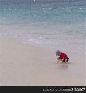 Child on the Beach at Parrot Cay