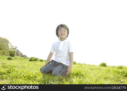 Child on the grassland