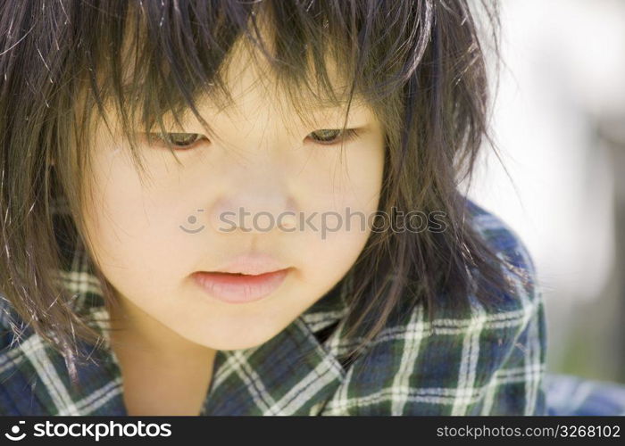 child playing in park