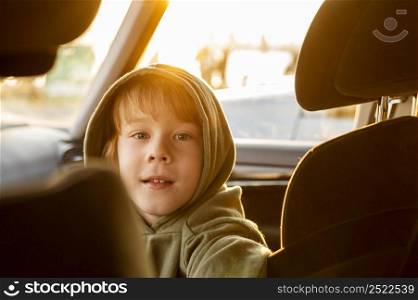 child road trip car