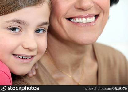 Child sharing a moment with her mother