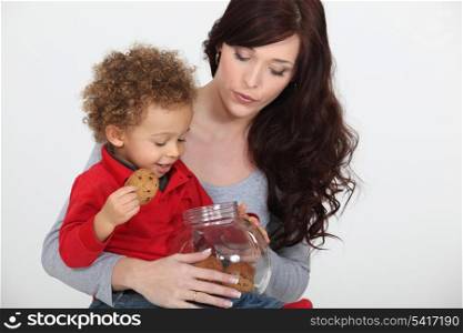 Child with a cookie jar