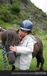 Child with a pony