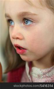 Child with glazed eyes