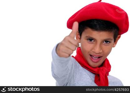 Child with red beret