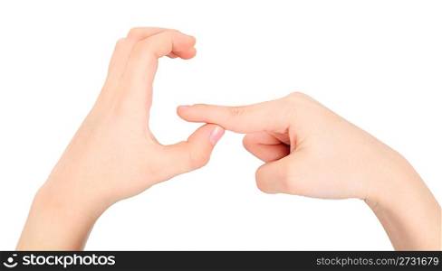 childish hands represents letter G from alphabet