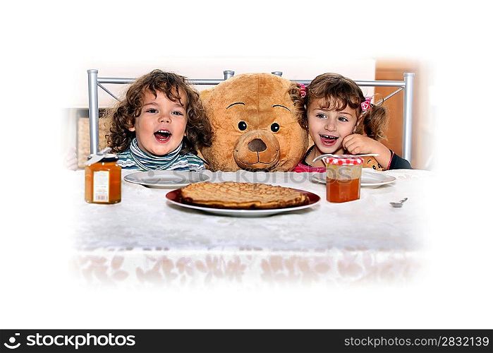 Children at a table