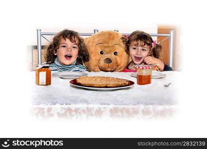 Children at a table
