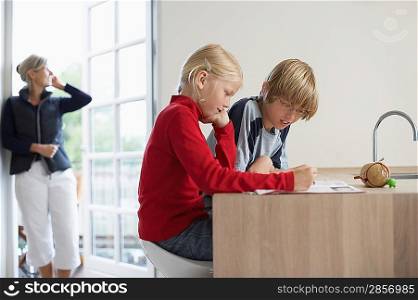 Children Doing Homework