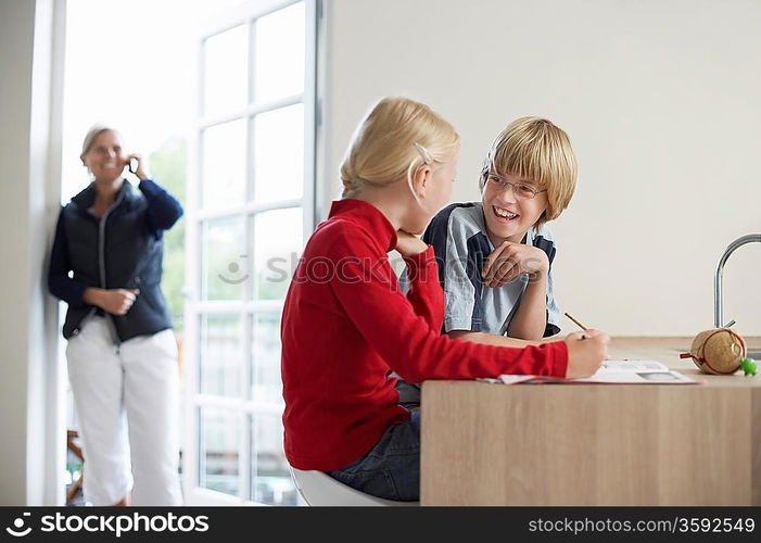 Children Doing Homework