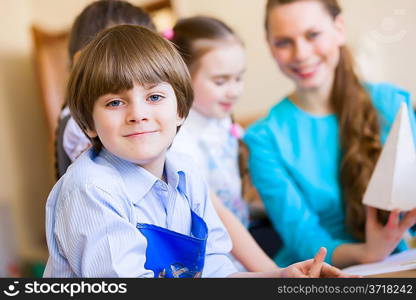 Children drawing and painting