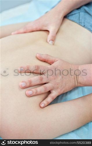 Children having a massage at spa