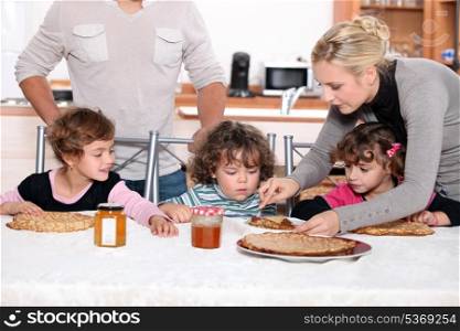 Children having a snack