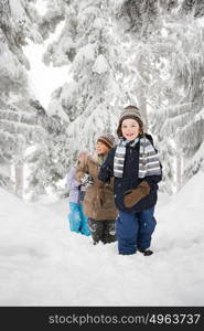 Children in the snow