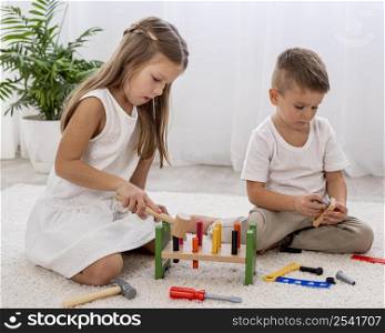 children playing with colorful game