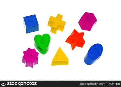 Children&rsquo;s multi-colored shapes with numbers