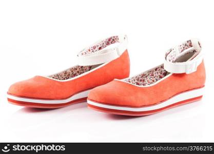 children&rsquo;s shoes isolated on a white background