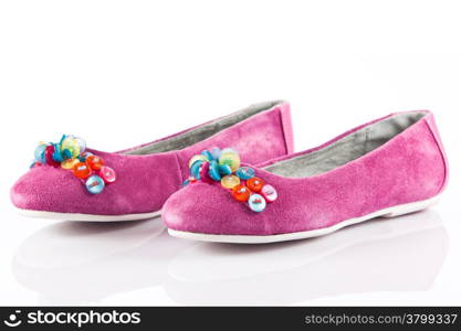 children&rsquo;s shoes isolated on a white background