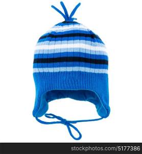Children&rsquo;s winter hat isolated on a white background.