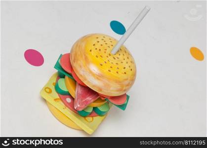 children’s toy pyramid puzzle designer burger. children’s toy burger