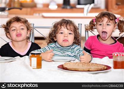 Children snacking