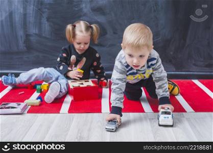 children spending time floor