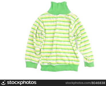 Children turtleneck on white background