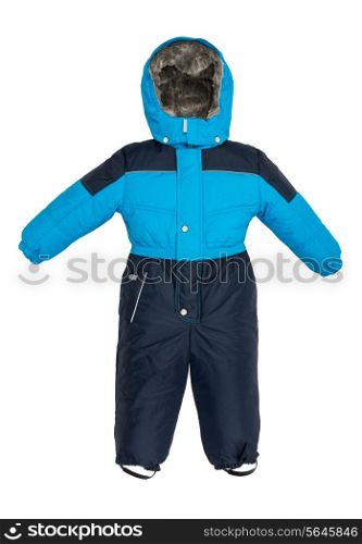 Childrens snowsuit Coat on a white background
