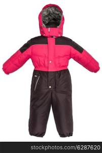 Childrens snowsuit Coat on a white background