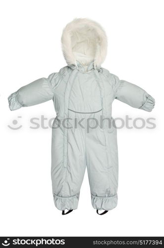 Childrens snowsuit fall on a white background