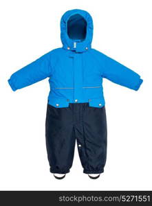 Childrens snowsuit fall on a white background