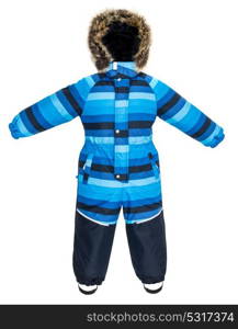 Childrens snowsuit fall on a white background