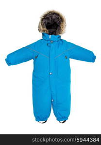 Childrens snowsuit fall on a white background