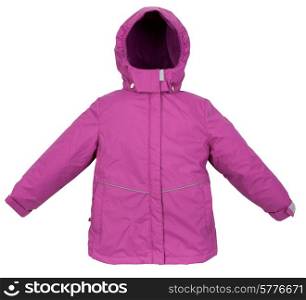 Childrens Winter warm jacket isolated on white background