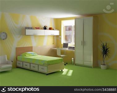childroom interior modern design (3D image)
