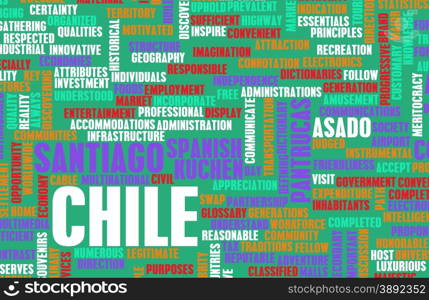 Chile as a Country Abstract Art Concept