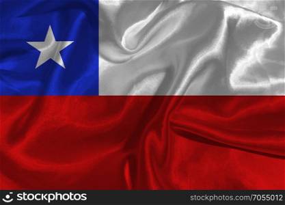 Chile national flag 3D illustration symbol.
