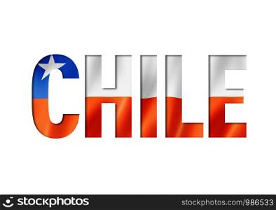 chilean flag text font. chile symbol background. chilean flag text font