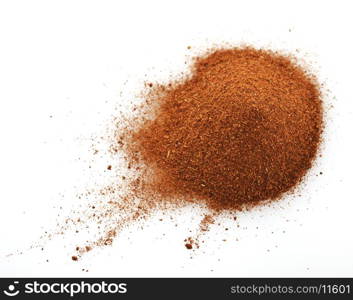 Chili Pepper Powder On White Backround