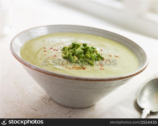 Chilled Avocado Chilli and Cumin Soup