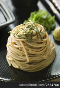 Chilled Soba Noodles With Wasabi and Soy Sauce