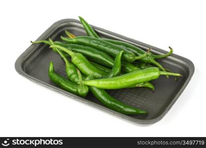 chilli pepper pack isolated on white background