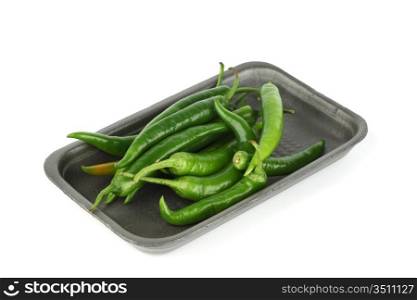 chilli pepper pack isolated on white background