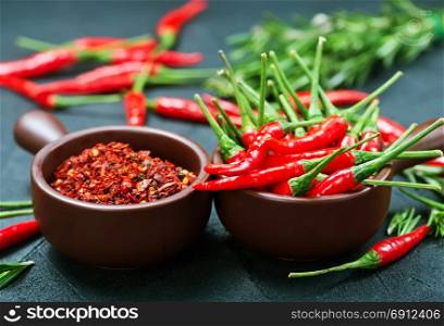 chilli peppers on the black table, chilli background