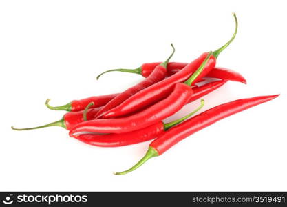 chilli pile isolated on white background