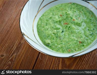Chimichurri - green sauce used for grilled meat, originally from Argentina