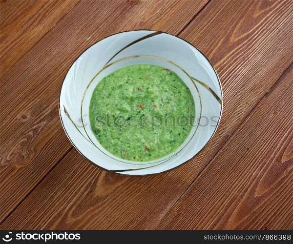 Chimichurri - green sauce used for grilled meat, originally from Argentina