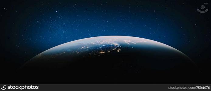 China at night. Elements of this image furnished by NASA. 3d rendering. China at night