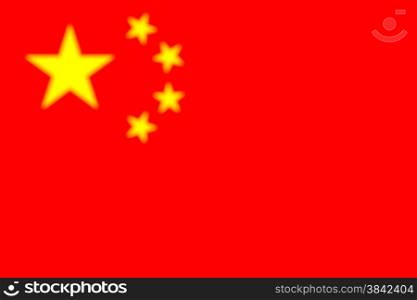 China flag blurred. Blurred national flag of China, Asia