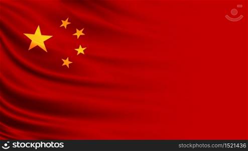 China flag with copy space